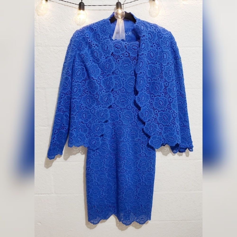 Rare 1st Lady Designer Peggy Jennings 2pc Dress Size Small